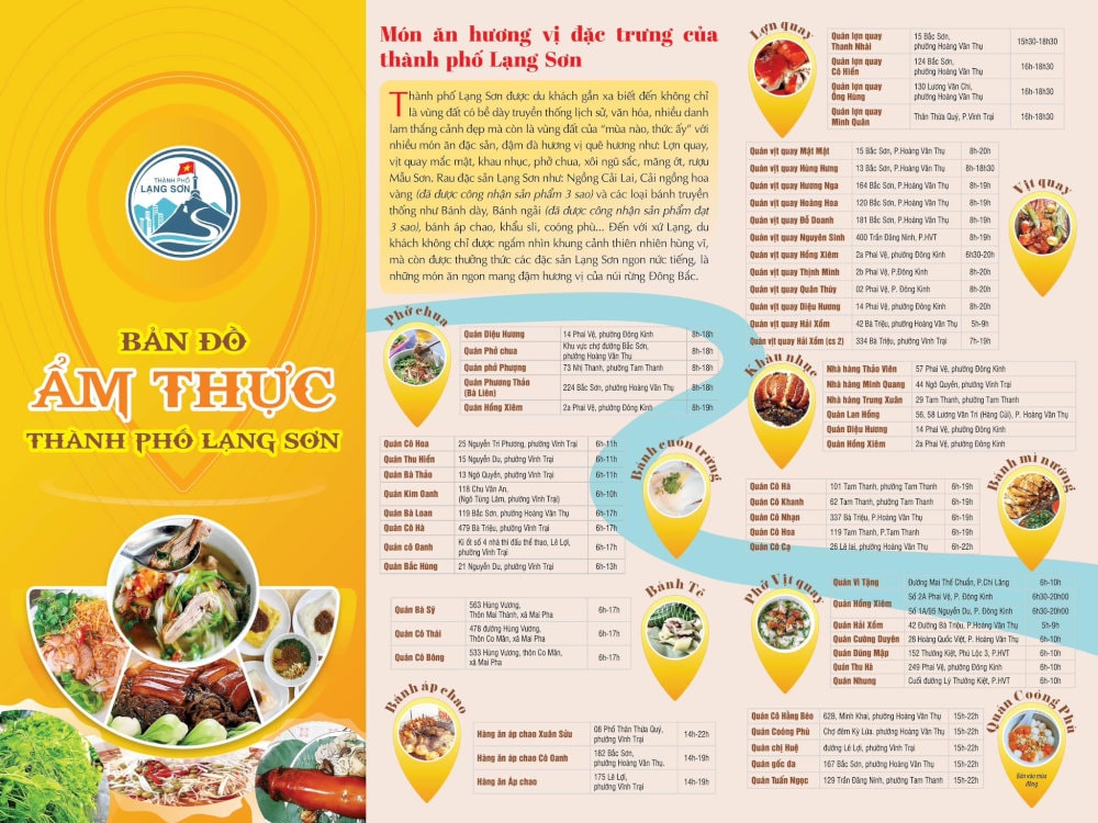 Bản đồ ẩm thực thành phố Lạng Sơn 